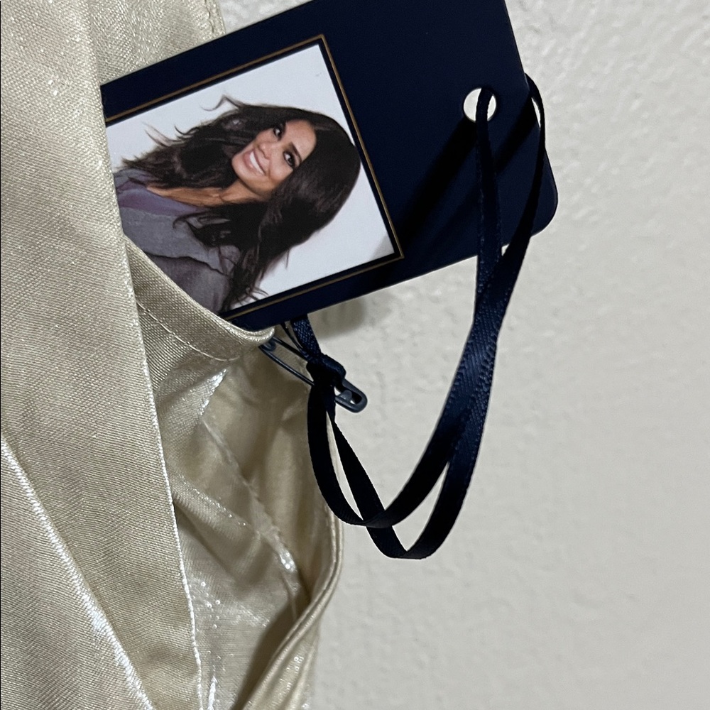 RACHEL Rachel Roy Metallic Cream Sleeveless Blouse - Picture 9 of 9